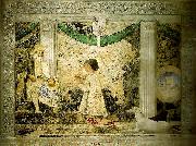 Piero della Francesca rimini, san francesco fresco and tempera oil